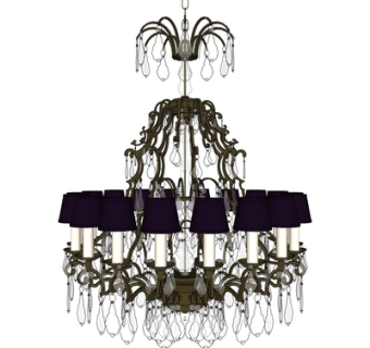 欧式水晶吊灯su模型