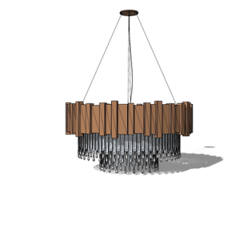 现代水晶吊灯su模型