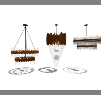 现代水晶吊灯su模型