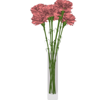 现代花瓶花卉su模型