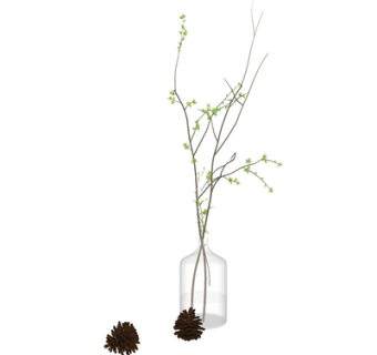 现代花瓶花卉su模型