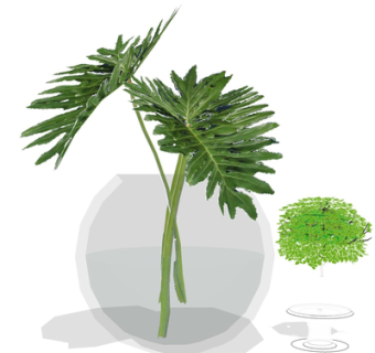 现代花瓶花卉su模型
