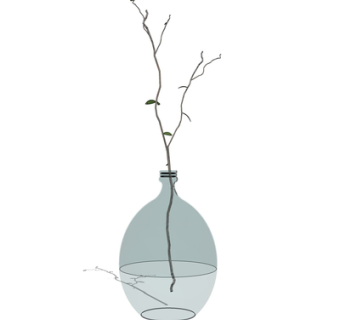 现代花瓶花卉su模型