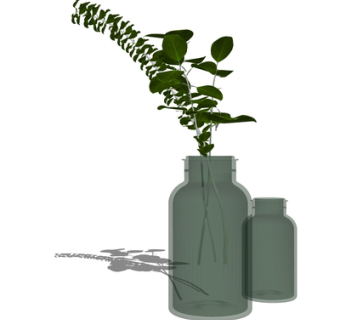 现代花瓶花卉su模型