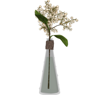 现代花瓶花卉su模型