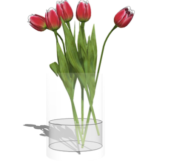 现代花瓶花卉su模型