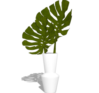 现代花瓶花卉su模型