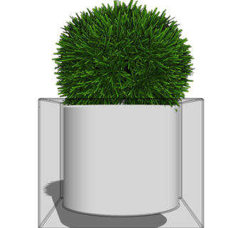 现代花瓶花卉su模型