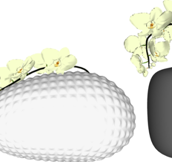 现代花瓶花卉su模型