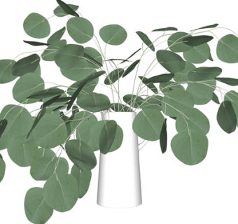 现代花瓶花卉su模型