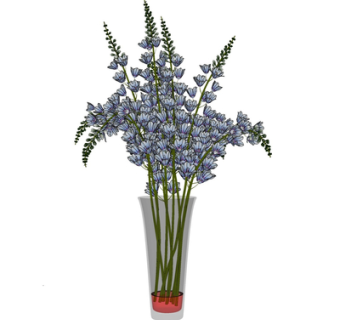 现代花瓶花卉su模型