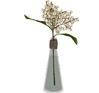 现代花瓶花卉su模型