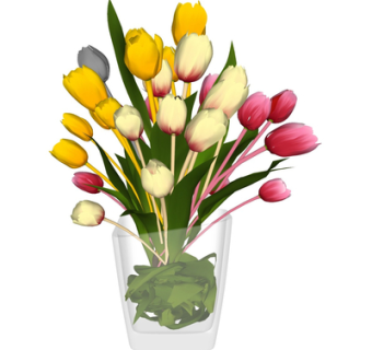 现代花瓶花卉su模型