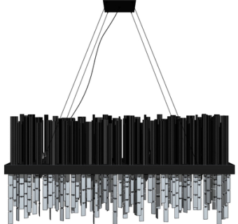 现代金属吊灯su模型