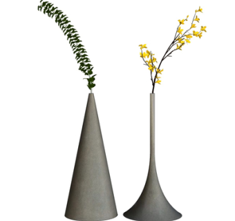 现代花瓶花卉su模型
