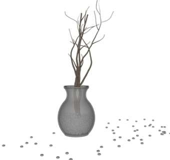 现代花瓶花卉su模型