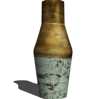 现代金属花瓶su模型