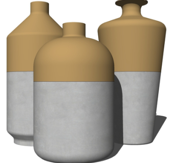 现代陶瓷花瓶su模型