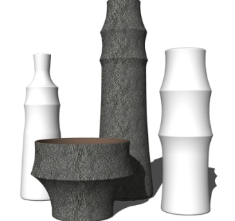 现代陶瓷花瓶su模型