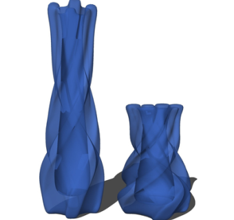 现代玻璃花瓶su模型