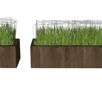现代绿植盆栽su模型