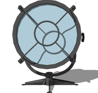 工业风字母壁灯su模型