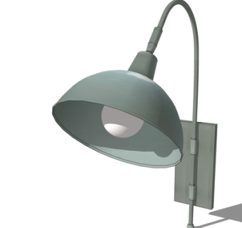 工业风金属壁灯su模型