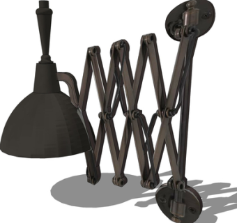 工业风金属壁灯su模型