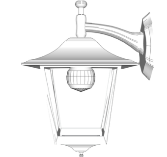 欧式金属壁灯su模型
