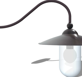 工业风金属壁灯su模型