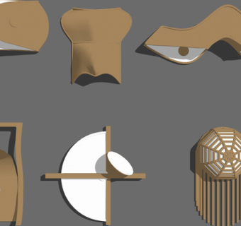 现代金属壁灯su模型