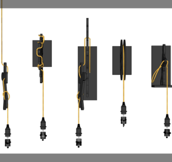 现代金属吊灯su模型