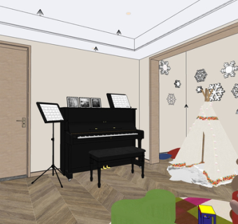 现代钢琴su模型