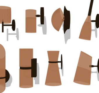 现代玻璃壁灯su模型