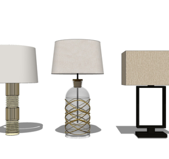 现代简约台灯su模型