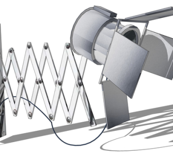 工业风金属壁灯su模型