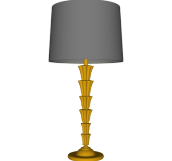 现代金属台灯su模型