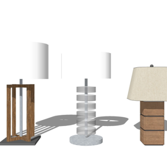 现代简约台灯su模型