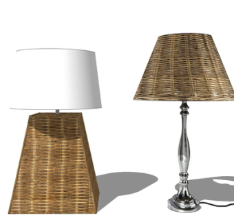 现代台灯su模型