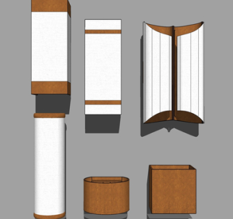 现代玻璃壁灯su模型