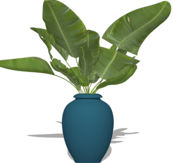 现代花瓶花卉su模型