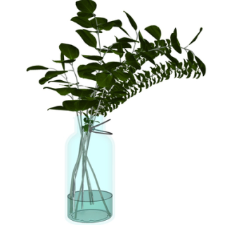 现代花瓶花卉su模型