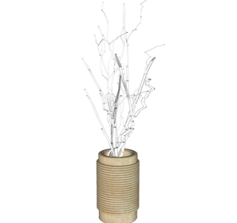 现代花瓶花卉su模型