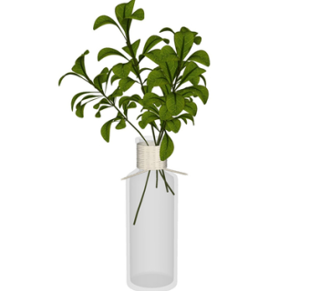 现代花瓶花卉su模型