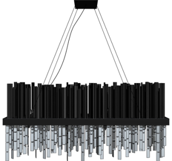 现代布艺吊灯su模型