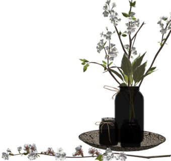 现代花瓶花卉su模型