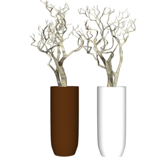 现代花瓶花卉su模型