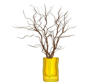 现代花瓶花卉su模型