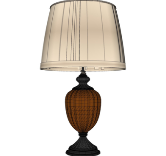 现代金属台灯su模型