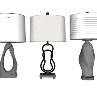 现代金属台灯su模型